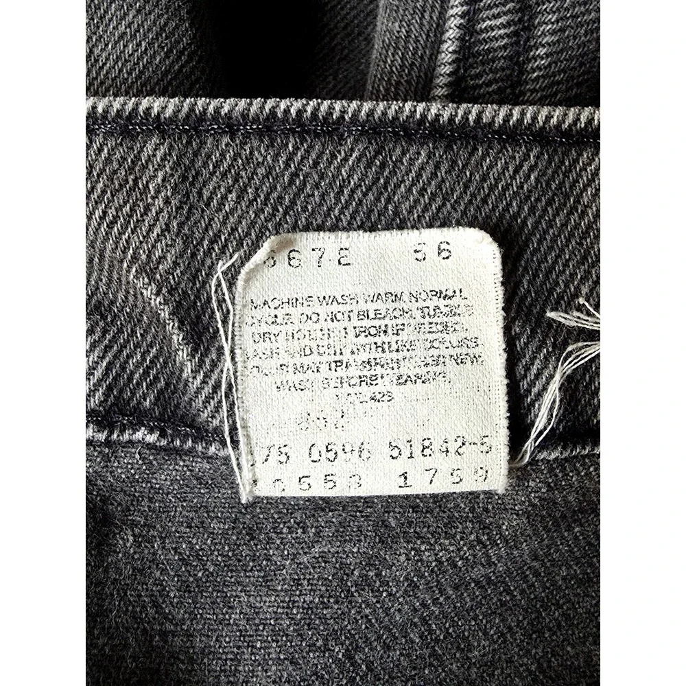 Vintage 90s Levis 550 White Tab Black Jeans USA Made 36x32 Relaxed Grunge